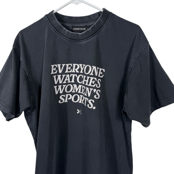 TOGETHXR "Everyone Watches Women's Sports" Tee, Charcoal, Size L - Picture 3 of 6